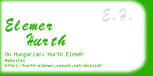 elemer hurth business card