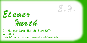 elemer hurth business card